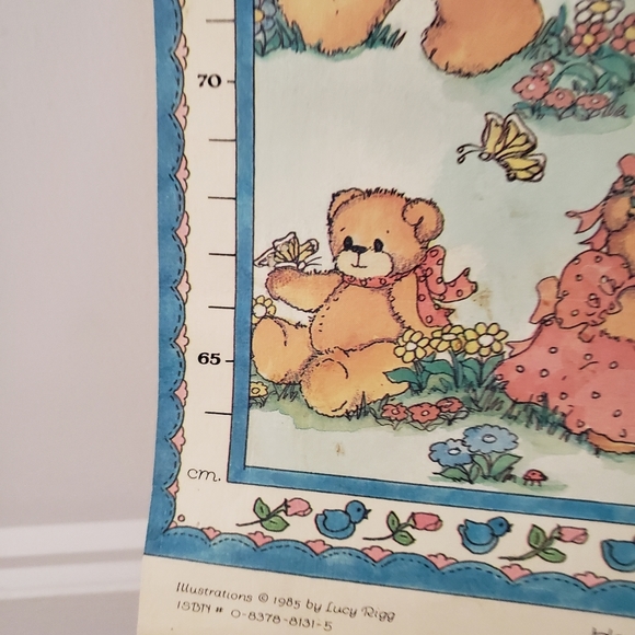 Vintage Lucy Bear Childrens Growth Chart Teddy Bear 37x9.5 Inch 1985 - Picture 5 of 13